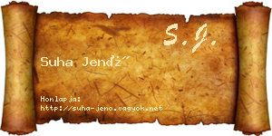 Suha Jenő névjegykártya