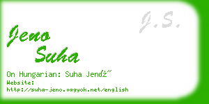 jeno suha business card